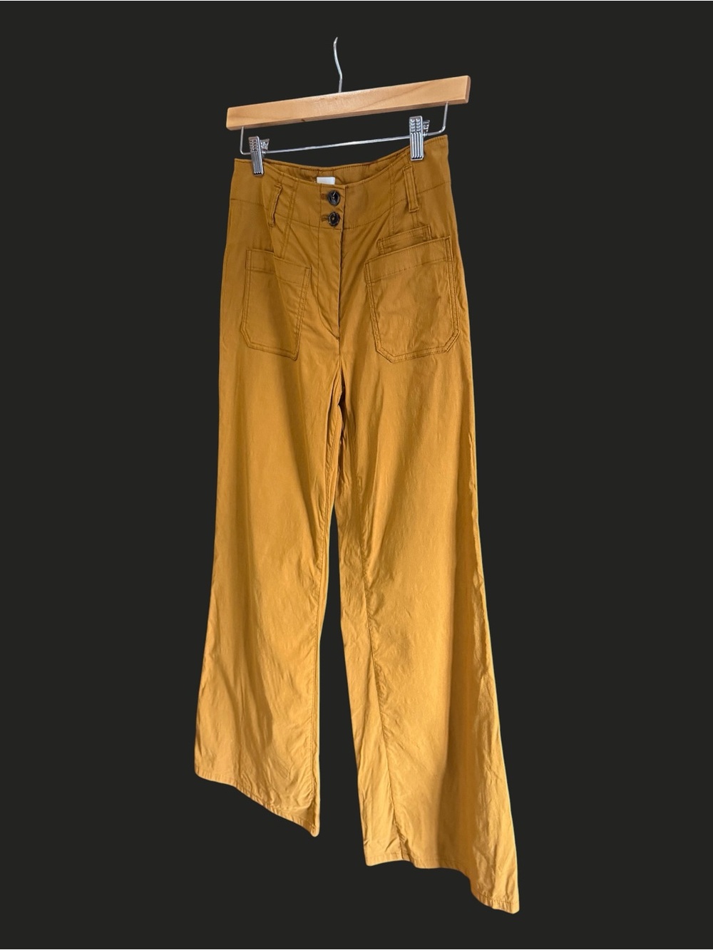 MAEVE The Junie High-Rise Flare Pants Bronze Magic Fabric 26 - Picture 6 of 16